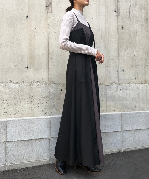 &g'aime（アンジェム）の「【&g'aime】レイヤードライクキャミワンピース（ワンピース・レディース・ブラック/チャコールグレー/ブラウン・FREE）」の13枚目の写真