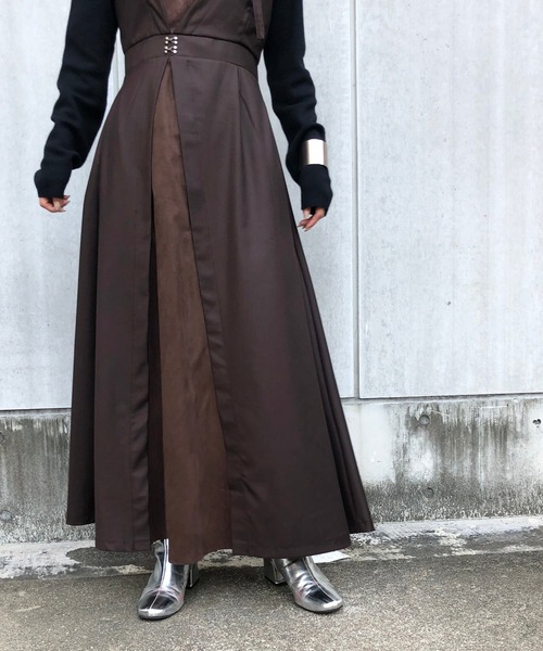 &g'aime（アンジェム）の「【&g'aime】レイヤードライクキャミワンピース（ワンピース・レディース・ブラック/チャコールグレー/ブラウン・FREE）」の19枚目の写真