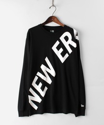 NEW ERA（ニューエラ）の「【NEW　ERA/ニューエラ】ズームアップ ロゴ 長袖Tシャツ/ブラック（Tシャツ/カットソー）」