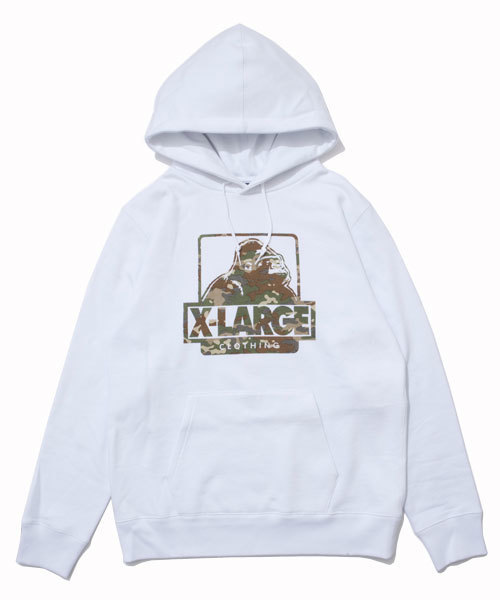 XLARGE(エクストララージ)の「MULTICAM CAMO OG PULLOVER HOODIE(パーカー・メンズ・アッシュ/ホワイト/ブラック/バーガンディー/ネイビー・MEDIUM/SMALL/LARGE/X-LARGE)」の1枚目の写真
