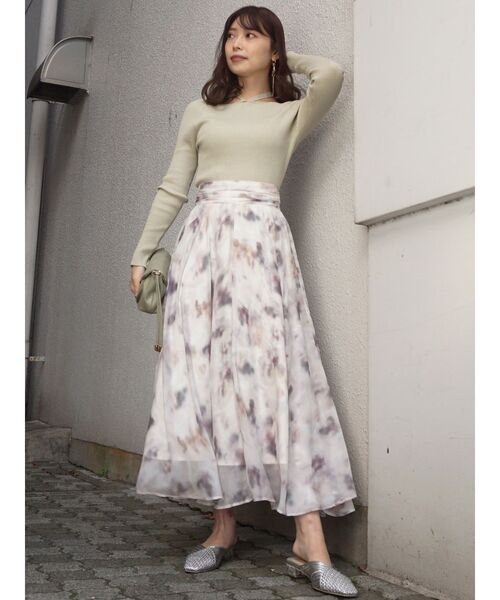 MERCURYDUO(マーキュリーデュオ)の「シェイディングカラーサーキュラースカート(スカート・レディース・グリーン/その他1・FREE)」の3枚目の写真