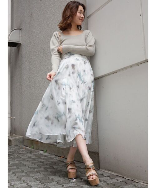 MERCURYDUO(マーキュリーデュオ)の「シェイディングカラーサーキュラースカート(スカート・レディース・グリーン/その他1・FREE)」の9枚目の写真