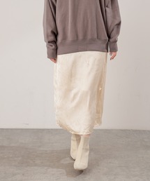 natural couture | ちょっとモードなワッシャーサテンスカート(スカート)