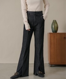 NEUNA | センタープレススリットセミワイドデニムパンツ(デニムパンツ)