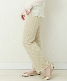 ジャガードストレートニットパンツ