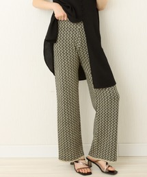 ジャガードストレートニットパンツ