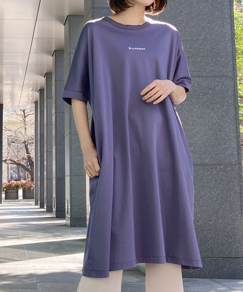 ワンピースweb限定 Converse シルケットバックヘンリーワンピース ワンピース Converse コンバース のファッション