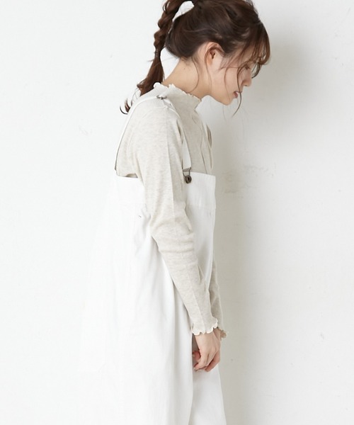 PUAL CE CIN(ピュアルセシン)の「テレコプチハイネックプルオーバー(Tシャツ/カットソー・レディース・スミクロ/オートミール・FREE)」の7枚目の写真