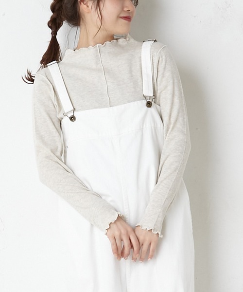 PUAL CE CIN(ピュアルセシン)の「テレコプチハイネックプルオーバー(Tシャツ/カットソー・レディース・スミクロ/オートミール・FREE)」の8枚目の写真