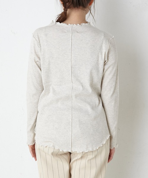 PUAL CE CIN(ピュアルセシン)の「テレコプチハイネックプルオーバー(Tシャツ/カットソー・レディース・スミクロ/オートミール・FREE)」の14枚目の写真