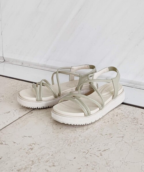 grove（グローブ）の「◆【人間工学】コードふわフィットサンダル（サンダル・レディース・ブラック/シルバー/アイボリー/ライトベージュ/グリーン系5・35/45/25）」の4枚目の写真