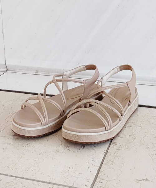 grove（グローブ）の「◆【人間工学】コードふわフィットサンダル（サンダル・レディース・ブラック/シルバー/アイボリー/ライトベージュ/グリーン系5・35/45/25）」の3枚目の写真