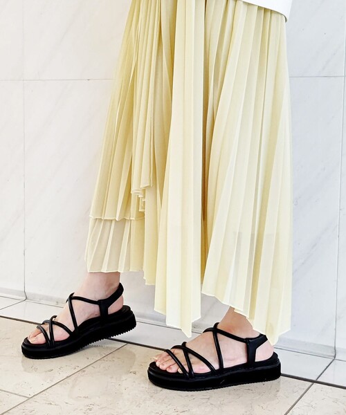 grove（グローブ）の「◆【人間工学】コードふわフィットサンダル（サンダル・レディース・ブラック/シルバー/アイボリー/ライトベージュ/グリーン系5・35/45/25）」の17枚目の写真