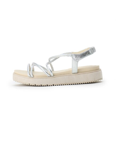 grove（グローブ）の「◆【人間工学】コードふわフィットサンダル（サンダル・レディース・ブラック/シルバー/アイボリー/ライトベージュ/グリーン系5・35/45/25）」の12枚目の写真