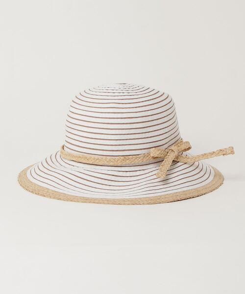 yield（イールド）の「【yield select】Kids Border Raffia Hat（キッズ/子供用） BATT-0054（ハット・キッズ・ブラック/ベージュ/ネイビー・FREE）」の3枚目の写真