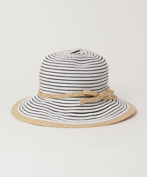 yield（イールド）の「【yield select】Kids Border Raffia Hat（キッズ/子供用） BATT-0054（ハット・キッズ・ブラック/ベージュ/ネイビー・FREE）」の2枚目の写真
