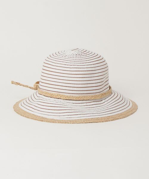 yield（イールド）の「【yield select】Kids Border Raffia Hat（キッズ/子供用） BATT-0054（ハット・キッズ・ブラック/ベージュ/ネイビー・FREE）」の4枚目の写真