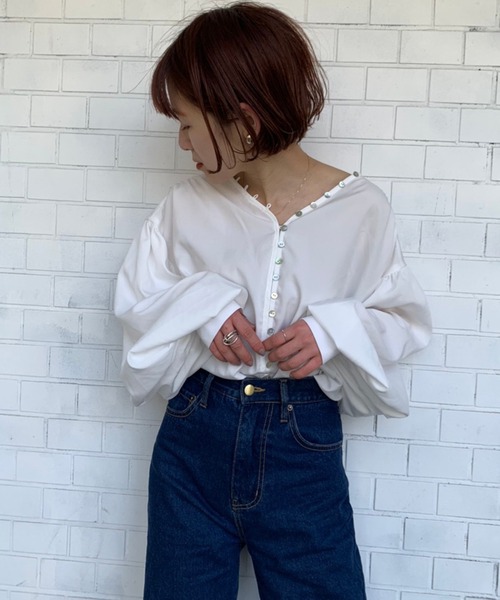 新品⭐︎シーニュ⭐︎ブラウス Sygne. 】フロントボタンブラウス（シャツ/ブラウス）｜Sygne