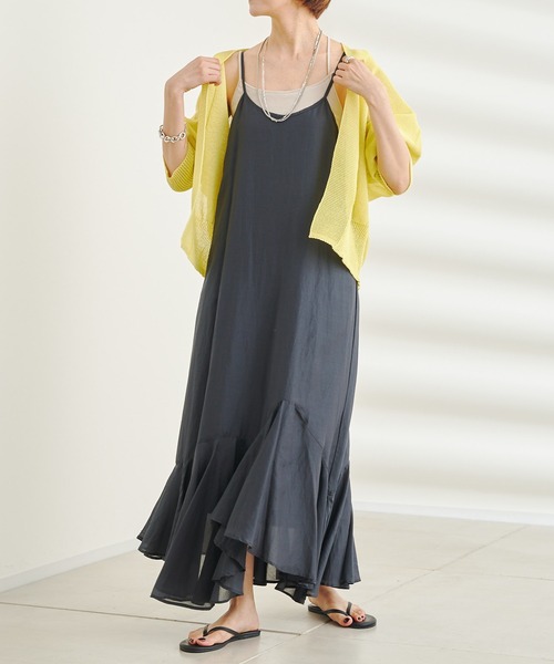 DouDou（ドゥドゥ）の「イレギュラーヘムワンピース（ワンピース・レディース・チャコールグレー/カーキ・FREE）」の2枚目の写真