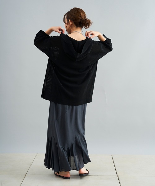 DouDou（ドゥドゥ）の「イレギュラーヘムワンピース（ワンピース・レディース・チャコールグレー/カーキ・FREE）」の22枚目の写真