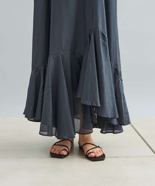 DouDou（ドゥドゥ）の「イレギュラーヘムワンピース（ワンピース・レディース・チャコールグレー/カーキ・FREE）」の19枚目の写真