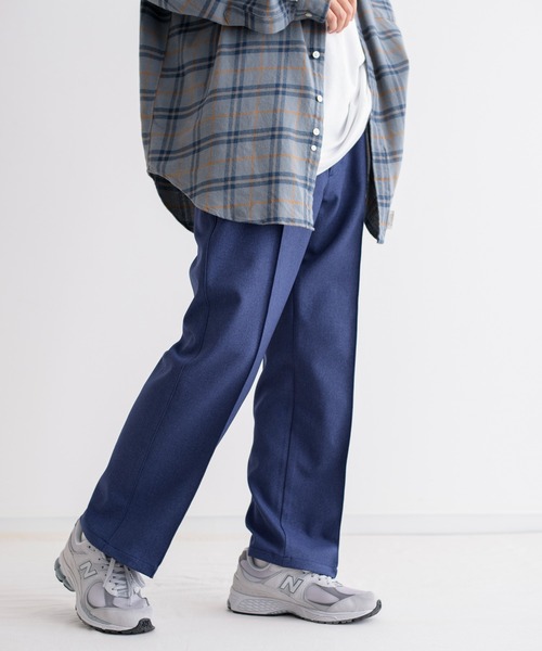 e.sen（イーセン）の「e.sen イーセン / tony トニー ストレートパンツ スタプレ イージーパンツ  / esenfw21p03（スラックス・メンズ・ブラック/ネイビー・SMALL/MEDIUM）」の2枚目の写真