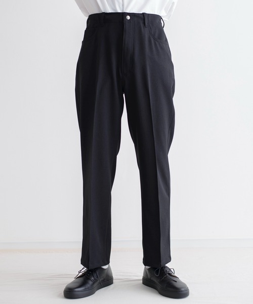 e.sen（イーセン）の「e.sen イーセン / tony トニー ストレートパンツ スタプレ イージーパンツ  / esenfw21p03（スラックス・メンズ・ブラック/ネイビー・SMALL/MEDIUM）」の3枚目の写真