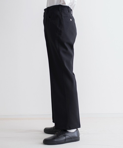 e.sen（イーセン）の「e.sen イーセン / tony トニー ストレートパンツ スタプレ イージーパンツ  / esenfw21p03（スラックス・メンズ・ブラック/ネイビー・SMALL/MEDIUM）」の4枚目の写真