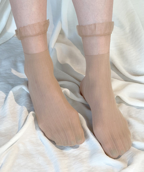 C U L アンクルフリル ストライプレースソックス Cula158 ソックス 靴下 C U L シーユーエル のファッション通販 Zozotown