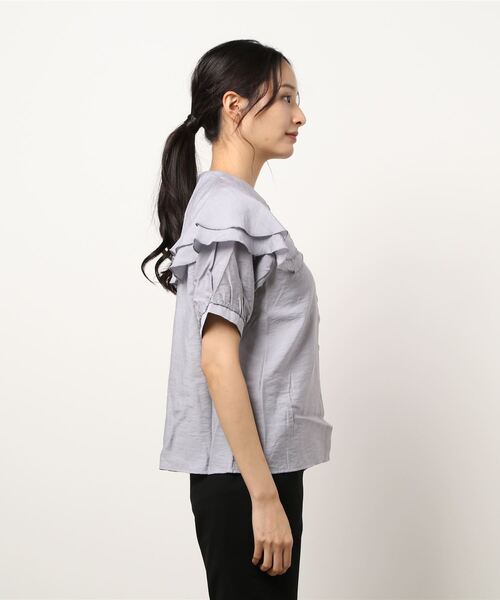 ehka sopo（エヘカソポ）の「【QR】2枚衿ブラウス（シャツ/ブラウス・レディース・ミント/オフホワイト/ブルー・ﾌﾘ-）」の4枚目の写真