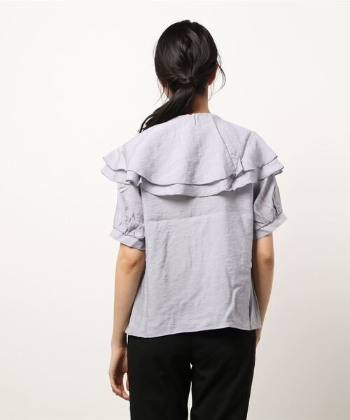 ehka sopo（エヘカソポ）の「【QR】2枚衿ブラウス（シャツ/ブラウス・レディース・ミント/オフホワイト/ブルー・ﾌﾘ-）」の5枚目の写真