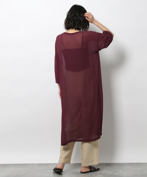 LAKOLE（ラコレ）の「シアージョーゼットTワンピース / 948420（ワンピース・レディース・バーガンディー/ブラック/カーキ・SMALL/MEDIUM）」の5枚目の写真