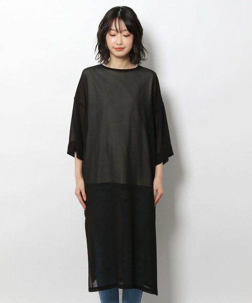 LAKOLE（ラコレ）の「シアージョーゼットTワンピース / 948420（ワンピース・レディース・バーガンディー/ブラック/カーキ・SMALL/MEDIUM）」の12枚目の写真