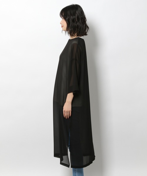 LAKOLE（ラコレ）の「シアージョーゼットTワンピース / 948420（ワンピース・レディース・バーガンディー/ブラック/カーキ・SMALL/MEDIUM）」の17枚目の写真