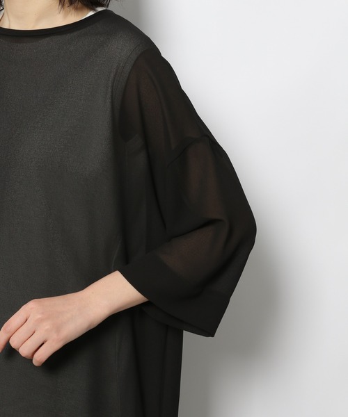 LAKOLE（ラコレ）の「シアージョーゼットTワンピース / 948420（ワンピース・レディース・バーガンディー/ブラック/カーキ・SMALL/MEDIUM）」の15枚目の写真