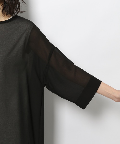 LAKOLE（ラコレ）の「シアージョーゼットTワンピース / 948420（ワンピース・レディース・バーガンディー/ブラック/カーキ・SMALL/MEDIUM）」の8枚目の写真