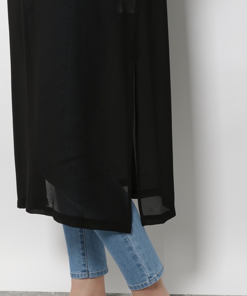 LAKOLE（ラコレ）の「シアージョーゼットTワンピース / 948420（ワンピース・レディース・バーガンディー/ブラック/カーキ・SMALL/MEDIUM）」の10枚目の写真