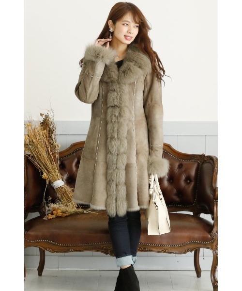 ラビット＆フォックスコート / 秋冬 結婚式対応 コート 冬