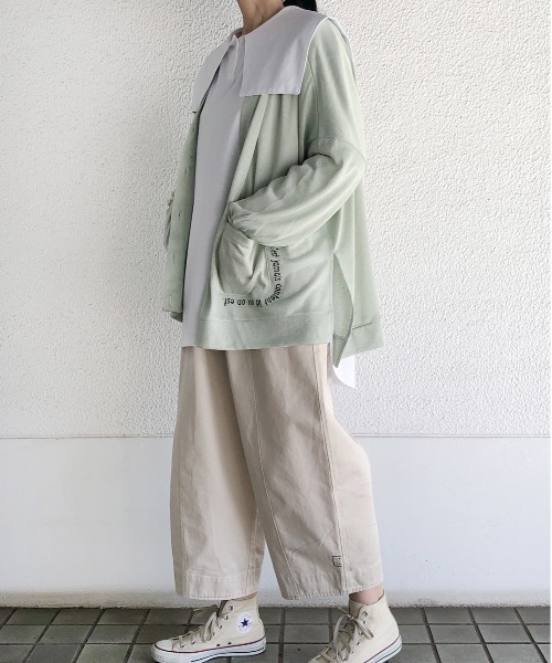 Rydia（リディア）の「ポンチョライクカーディガン（カーディガン/ボレロ・レディース・ライトベージュ/ミント/ネイビー・M）」の3枚目の写真