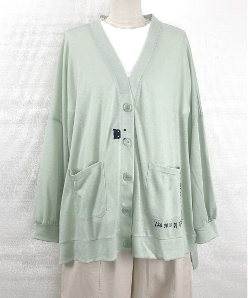 Rydia（リディア）の「ポンチョライクカーディガン（カーディガン/ボレロ・レディース・ライトベージュ/ミント/ネイビー・M）」の4枚目の写真