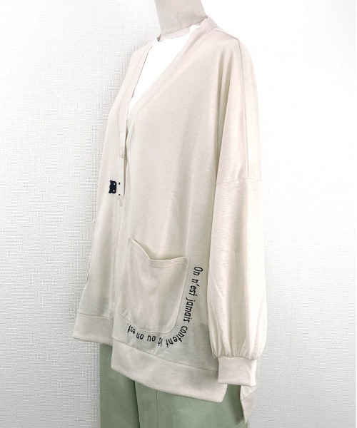 Rydia（リディア）の「ポンチョライクカーディガン（カーディガン/ボレロ・レディース・ライトベージュ/ミント/ネイビー・M）」の9枚目の写真