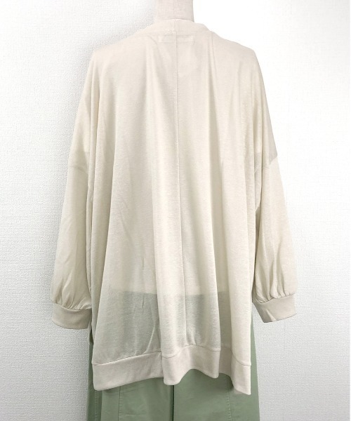 Rydia（リディア）の「ポンチョライクカーディガン（カーディガン/ボレロ・レディース・ライトベージュ/ミント/ネイビー・M）」の10枚目の写真