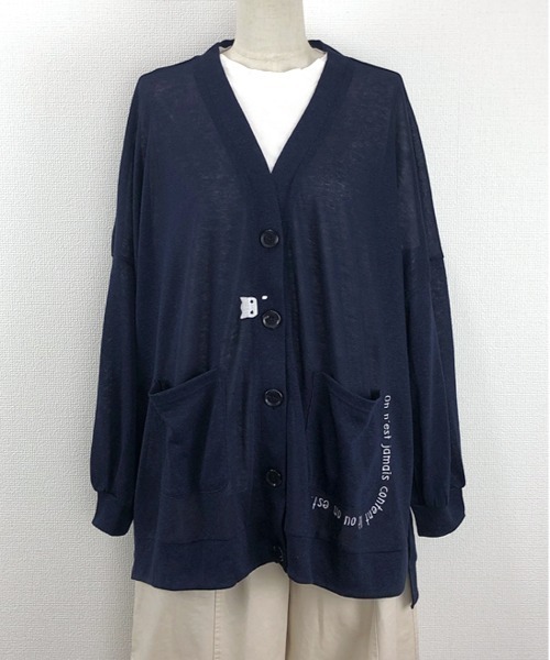 Rydia（リディア）の「ポンチョライクカーディガン（カーディガン/ボレロ・レディース・ライトベージュ/ミント/ネイビー・M）」の12枚目の写真