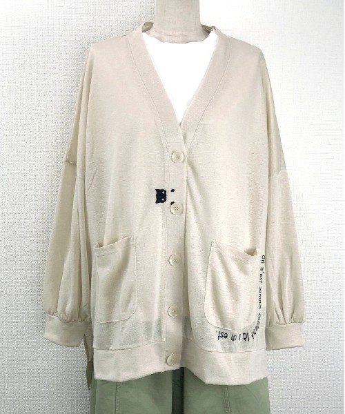 Rydia（リディア）の「ポンチョライクカーディガン（カーディガン/ボレロ・レディース・ライトベージュ/ミント/ネイビー・M）」の18枚目の写真