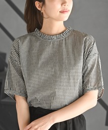 フリル衿ブラウス