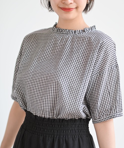 rps（アールピーエス）の「フリル衿ブラウス（シャツ/ブラウス・レディース・ブラック/グレー/オフホワイト/ブルー/ブラック系その他2・M-L/M/フリー）」の2枚目の写真