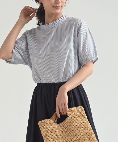 rps（アールピーエス）の「フリル衿ブラウス（シャツ/ブラウス・レディース・ブラック/グレー/オフホワイト/ブルー/ブラック系その他2・M-L/M/フリー）」の13枚目の写真