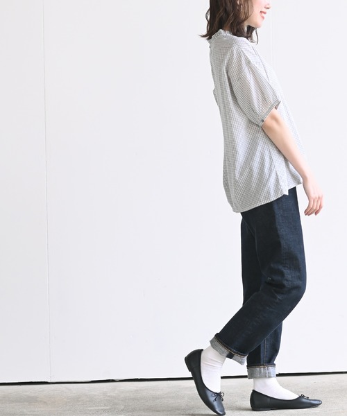 rps（アールピーエス）の「フリル衿ブラウス（シャツ/ブラウス・レディース・ブラック/グレー/オフホワイト/ブルー/ブラック系その他2・M-L/M/フリー）」の16枚目の写真