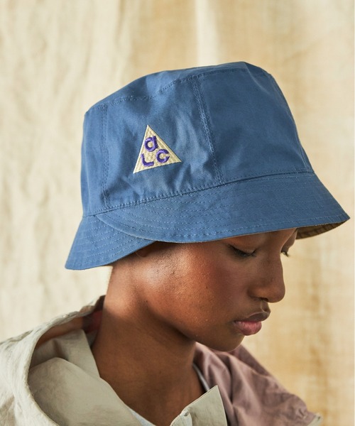 AlexanderLeeChang（アレキサンダーリーチャン）の「AlexanderLeeChang/アレキサンダーリーチャン REVERSIBLE W BLIM HAT リバーシブルダブルブリムハット AC052123（ハット・メンズ・オリーブ/ブルー・3/2）」の2枚目の写真