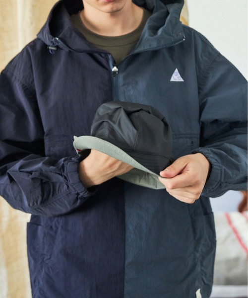 AlexanderLeeChang（アレキサンダーリーチャン）の「AlexanderLeeChang/アレキサンダーリーチャン REVERSIBLE W BLIM HAT リバーシブルダブルブリムハット AC052123（ハット・メンズ・オリーブ/ブルー・3/2）」の10枚目の写真